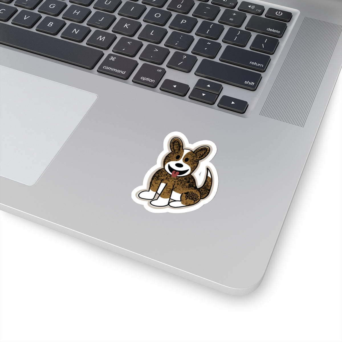Brindle Corgi Full Tail - Vinyl Sticker - The Jolly Corgi