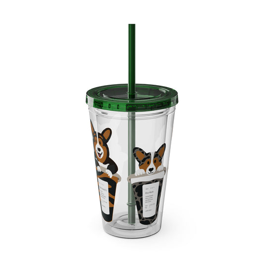 Corgiccinos - 16oz Tumbler Cup - The Jolly Corgi