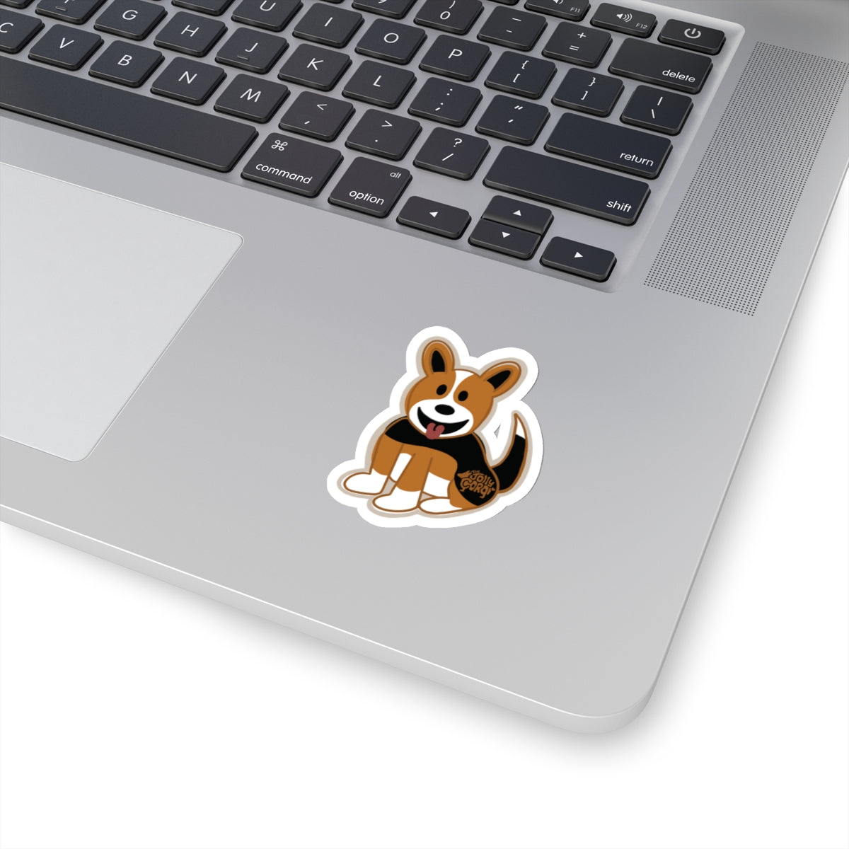 Red Headed Tri Corgi Full Tail - Vinyl Sticker - The Jolly Corgi