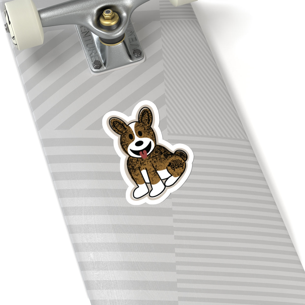 Brindle Corgi Docked Tail - Vinyl Sticker - The Jolly Corgi