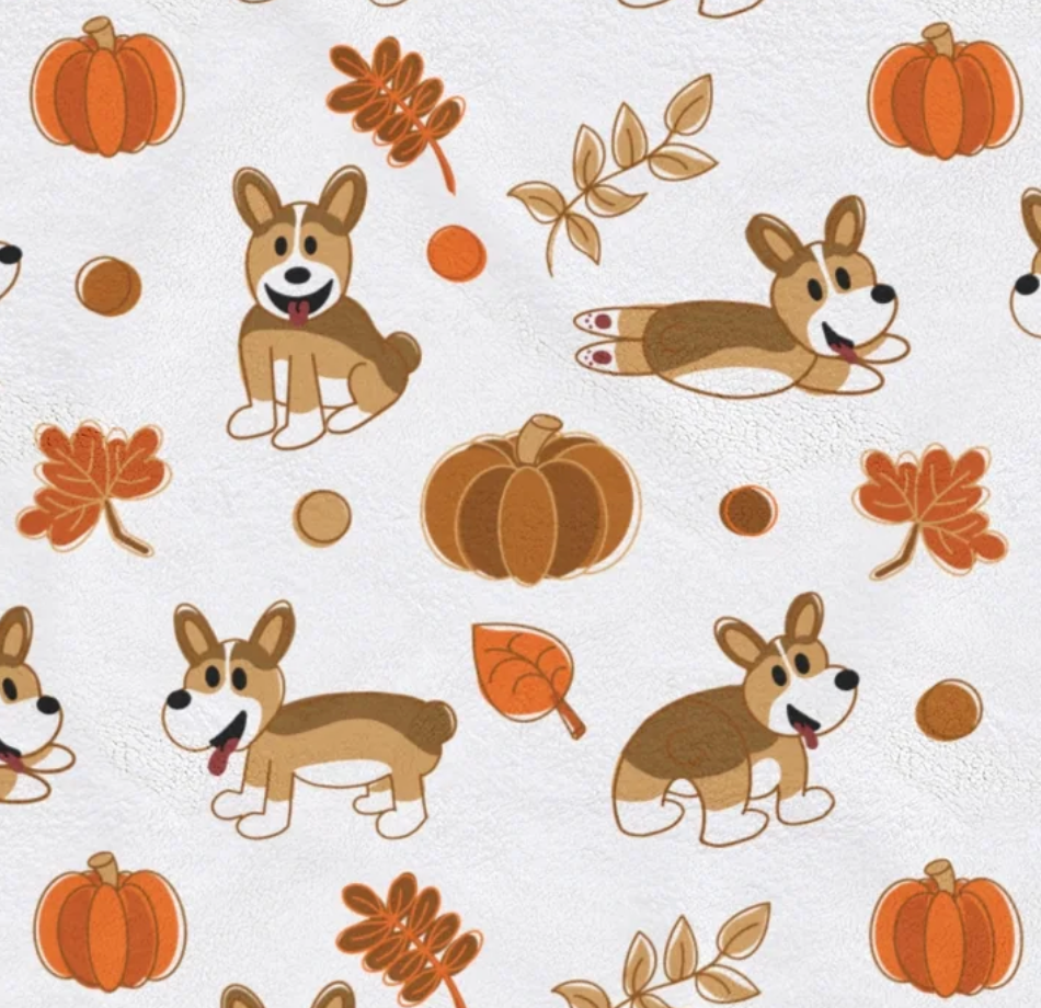 Sable Corgi Autumn Blankets