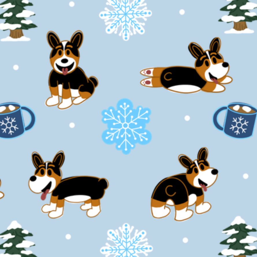 Black Headed Tri Corgi Winter Blankets