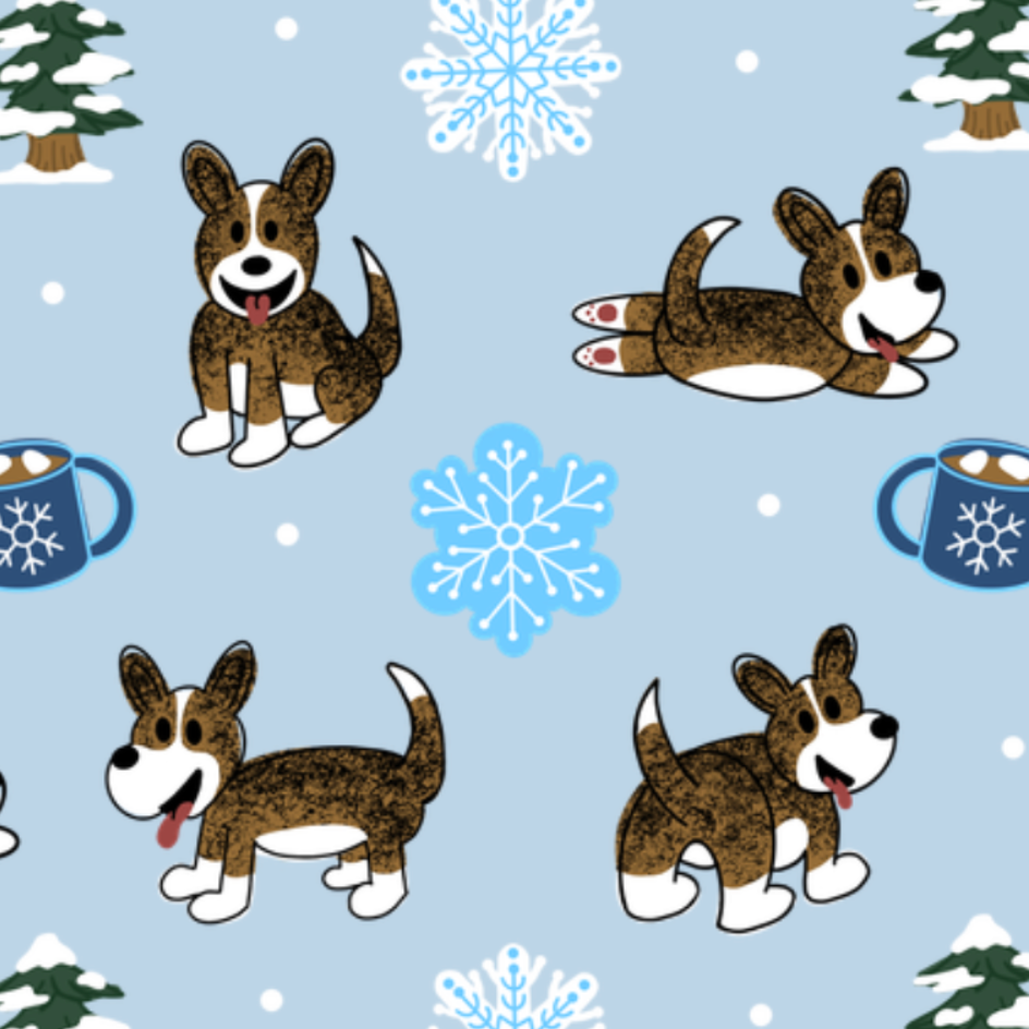 Brindle Corgi Winter Blankets