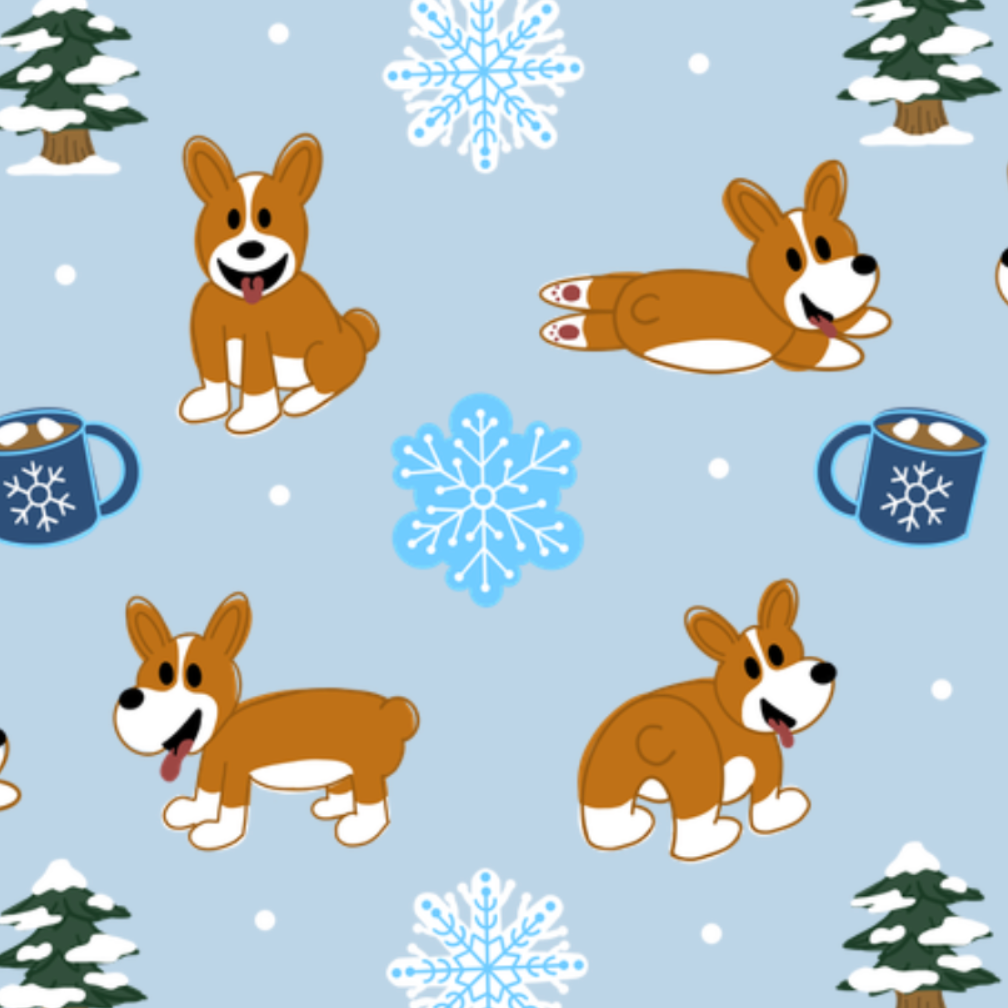 Red & White Corgi Winter Blankets