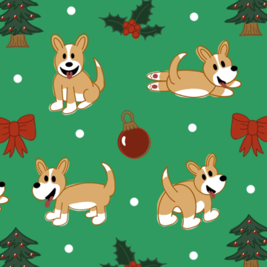 Fawn Corgi Christmas Blankets