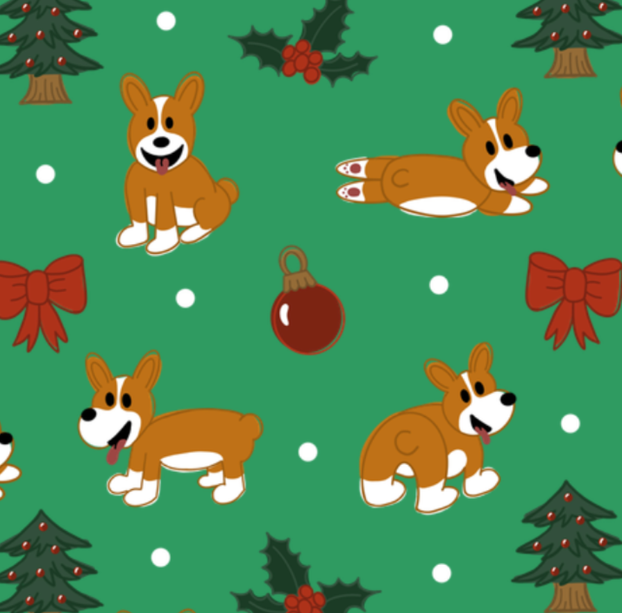 Red & White Corgi Christmas Blankets