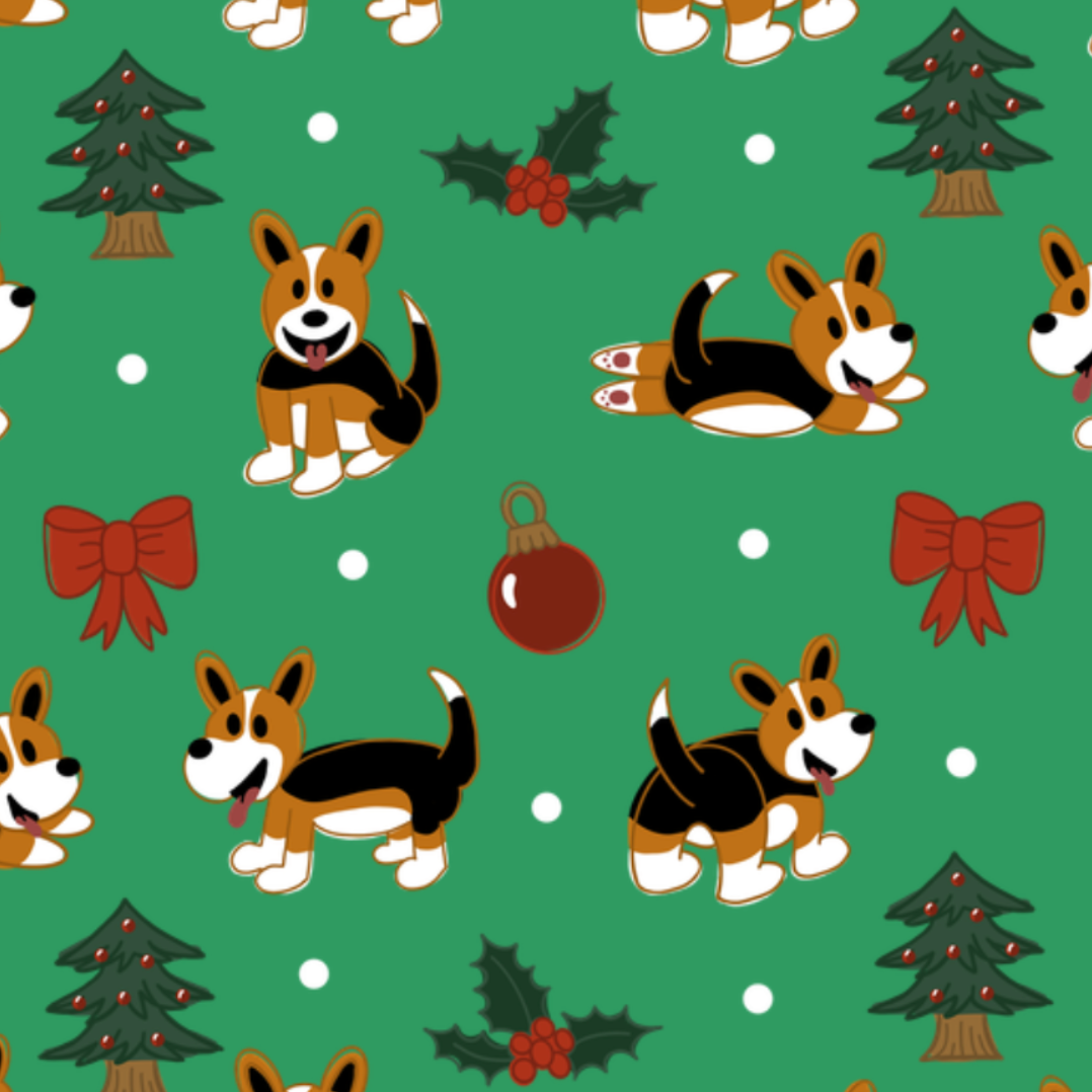 Red Headed Tri Corgi Christmas Blankets