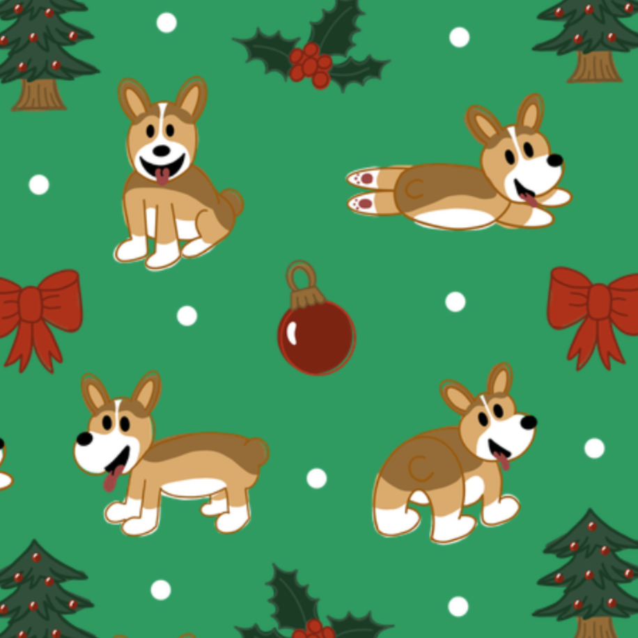 Sable Corgi Christmas Blankets