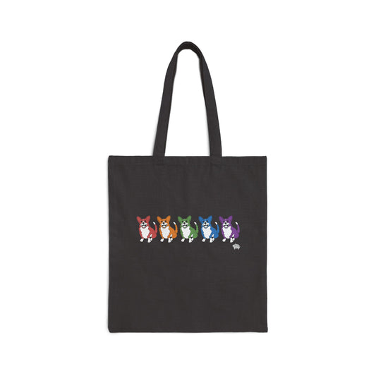 Rainbow Corgi With Tail - Tote Bag - The Jolly Corgi