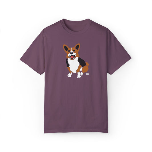 Red Headed Tri Color Corgi Docked - Comfort Colors Shirt - The Jolly Corgi