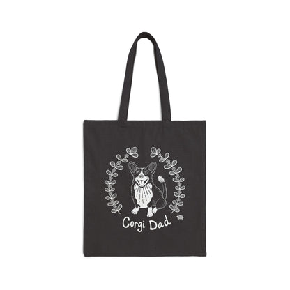 Sketch Corgi Dad With Tail - Tote Bag - The Jolly Corgi