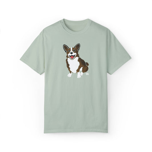 Brindle Corgi Docked - Comfort Colors Shirt - The Jolly Corgi