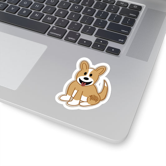 Fawn Corgi Full Tail - Vinyl Sticker - The Jolly Corgi