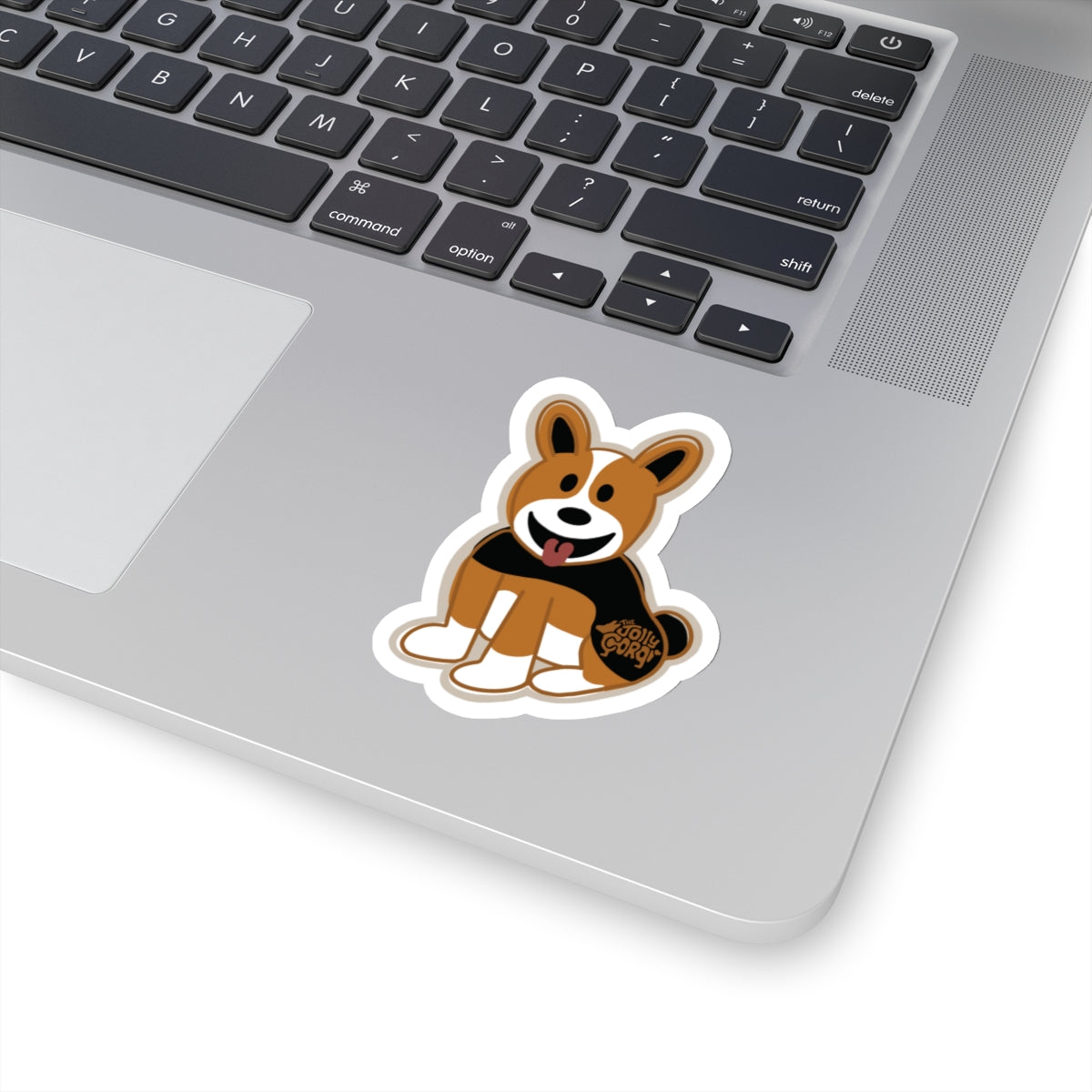 Red Headed Tri Corgi Docked Tail - Vinyl Sticker - The Jolly Corgi