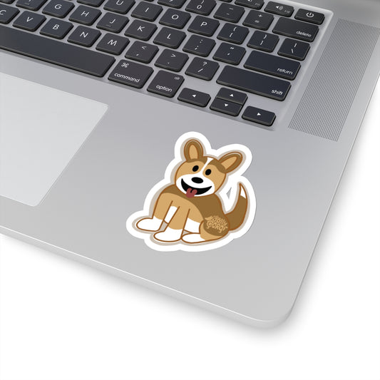 Sable Corgi Full Tail - Vinyl Sticker - The Jolly Corgi