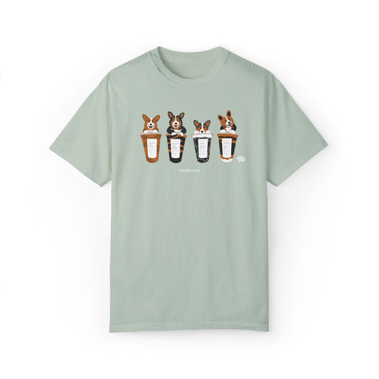 Corgiccinos - Comfort Colors Shirt - The Jolly Corgi