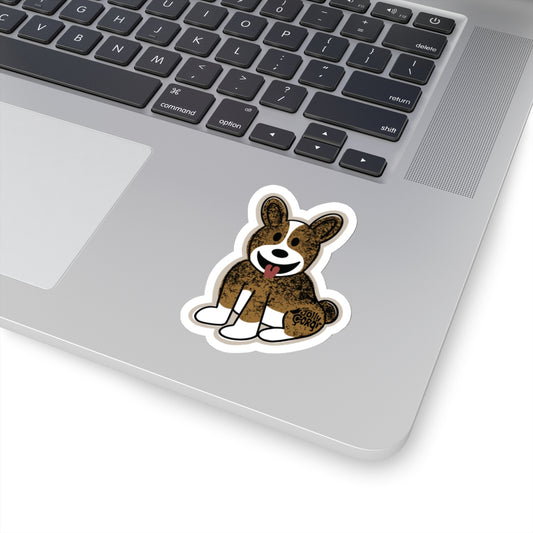 Brindle Corgi Docked Tail - Vinyl Sticker - The Jolly Corgi