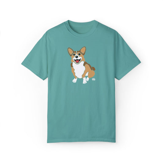 Sable Corgi Docked - Comfort Colors Shirt - The Jolly Corgi