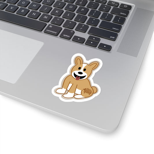 Fawn Corgi Docked Tail - Vinyl Sticker - The Jolly Corgi