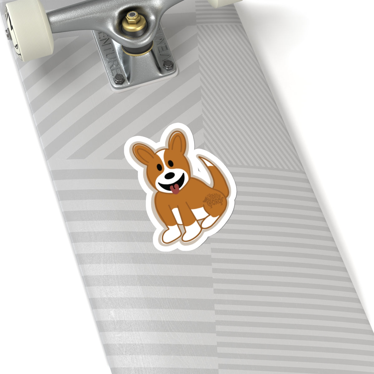 Red Corgi Full Tail - Vinyl Sticker - The Jolly Corgi