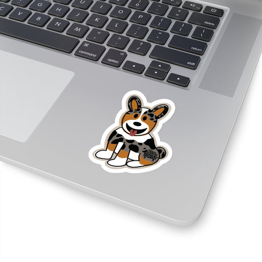 Merle Corgi Docked Tail - Vinyl Sticker - The Jolly Corgi