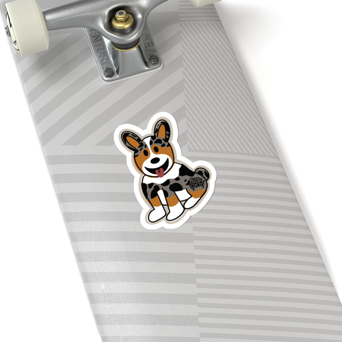 Merle Corgi Docked Tail - Vinyl Sticker - The Jolly Corgi