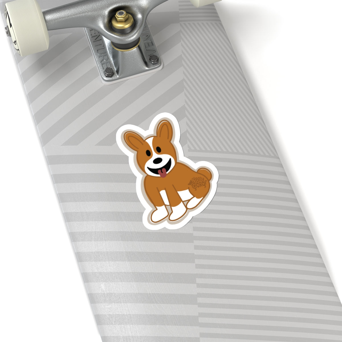 Red Corgi Docked Tail - Vinyl Sticker - The Jolly Corgi