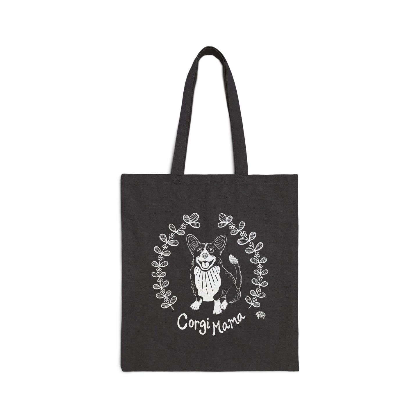 Sketch Corgi Mama With Tail - Tote Bag - The Jolly Corgi