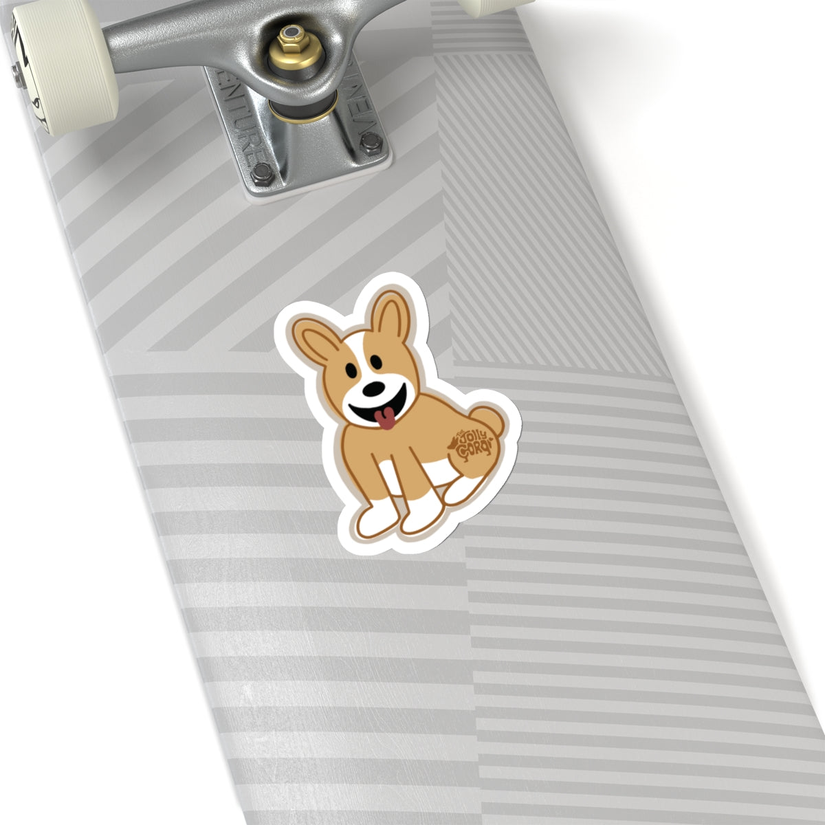 Fawn Corgi Docked Tail - Vinyl Sticker - The Jolly Corgi